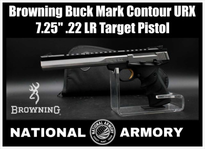 Browning Buck Mark Contour URX 7.25" Barrel .22LR Competition Target Pistol