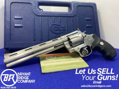 1996 Colt Anaconda .44 Mag Stainless 8" *CLASSIC BIG BORE SNAKE REVOLVER*