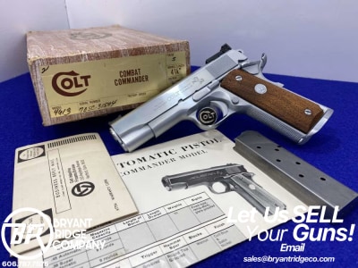 1974 Colt Combat Commander .45 ACP Stainless 4.25" *COMPACT VARIANT*