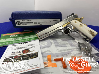 Colt Gold Cup Trophy Lite .38 Super *BRIGHT STAINLESS with GOLD ACCENTS*