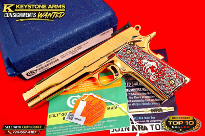 Incredible Colt Gold Cup Trophy 1911 .45 Gringo Custom Guns MOP Grips NR