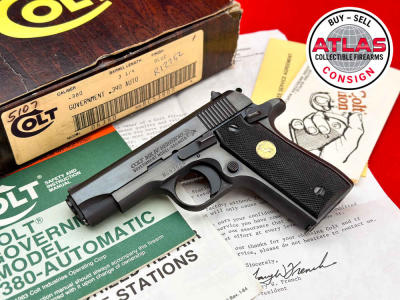 1985 Colt Government Model .380 Auto 3.25" Blued - MK IV SERIES 80