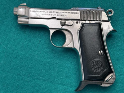 Beretta Model 1934 Italian WWII Military .380 Caliber Nickel Finish