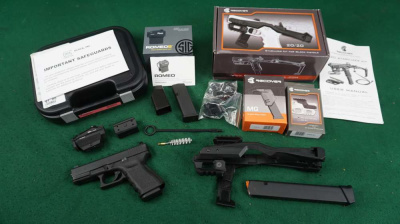 Glock 19 Gen3 9mm 4" w/ Recover Brace & Sig Romeo 5 Red Dot 1¢ Start