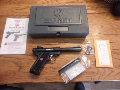 Ruger Mark III .22lr 5.5" Target Pistol SUPER NICE 2005 MKIII 99%+ $1START