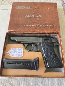 W.German 1969 WALTHER PP .22LR, Steel, Box, Target, Manual, 99%, C&R!
