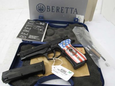 In Case w/2 Mags Beretta 92FS 9mm 4.9"Brl Mfg $.01 Start No Reserve