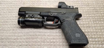 Glock 34 Gen 5 9mm with Trijicon SRO3 & Stream Light