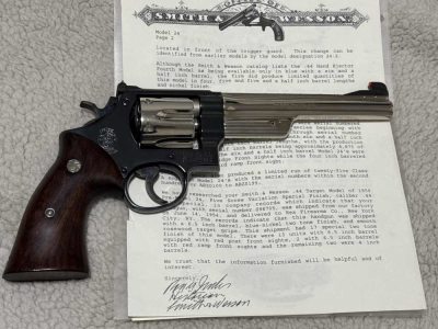 FACTORY Pre Model 24 PINTO Two Tone Blue & Nickel S&W Smith And Wesson 44