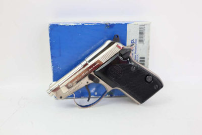 Rare Very Nice Beretta 21A  .25 ACP Pistol 2.4" Tip Up BBL Nickel W/ Box