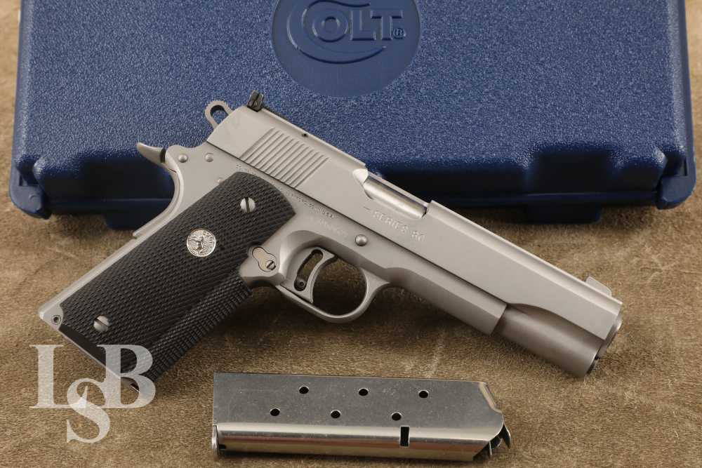 Colt Combat Target Model Stainless 1911 .45 Auto 5" Semi-Auto Pistol, 1996