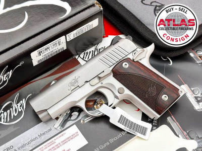 Kimber Micro 9 STS 9mm 3" Semi-Auto Pistol Rosewood Grips w/ Box & Case