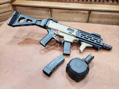 CZ Scorpion EVO S1 9mm Pistol FDE Folding Brace Extra Mags NO RESERVE